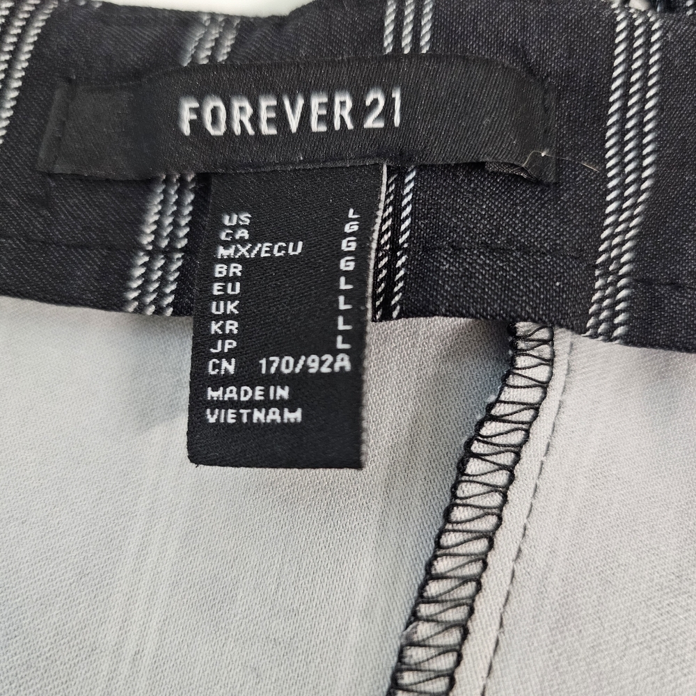 Forever 21 Striped Cami Mini Dress Flounce Hem Size Large - Picture 6 of 7